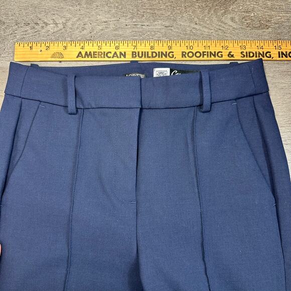 J. Crew Cropped Natalia Pant Blue Carreman 4P - Picture 12 of 16